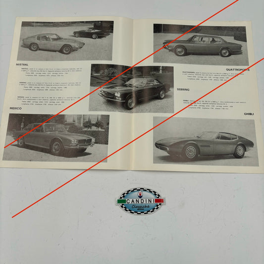 MASERATI BROSCHÜRE AUS DEN 60ER JAHREN