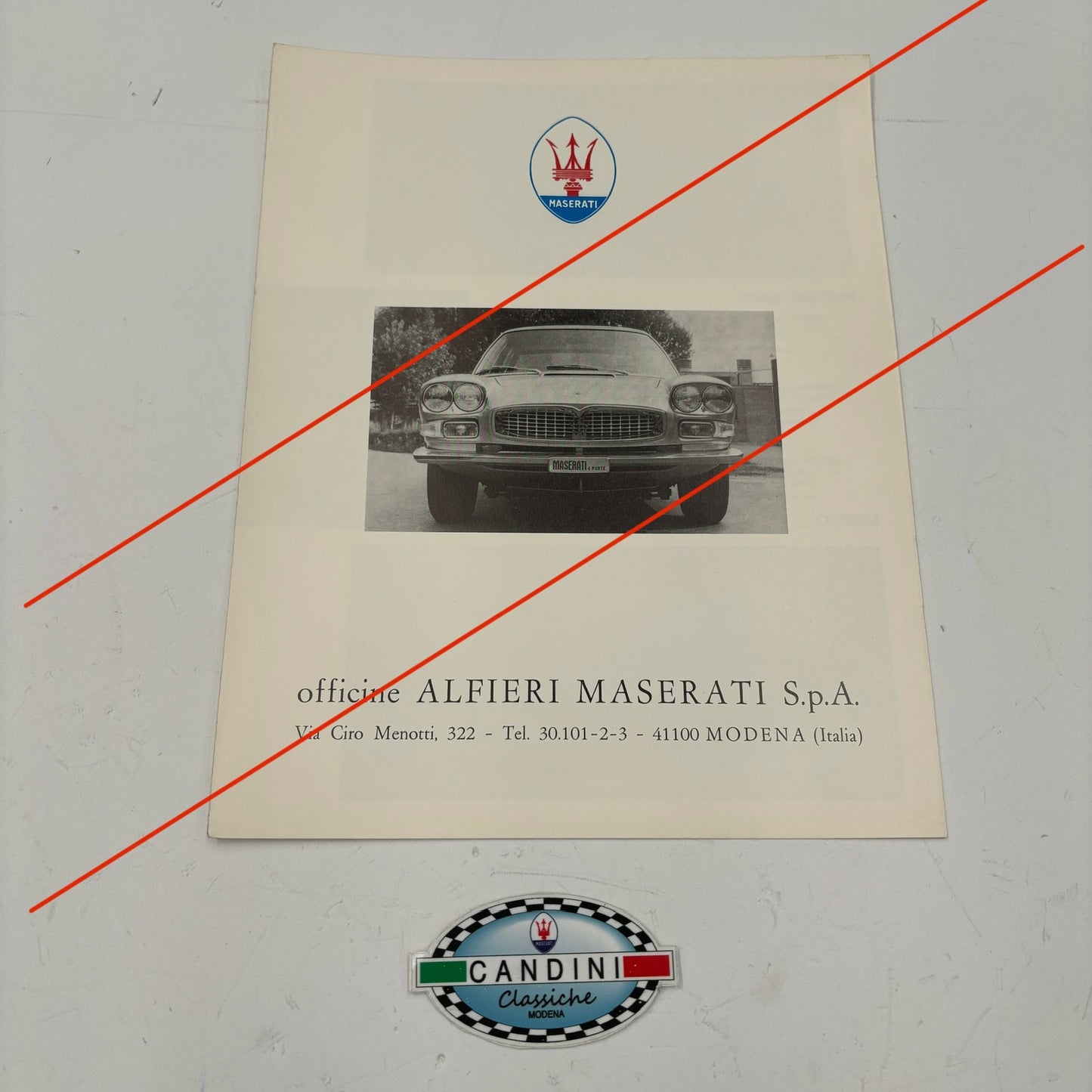 MASERATI BROSCHÜRE AUS DEN 60ER JAHREN
