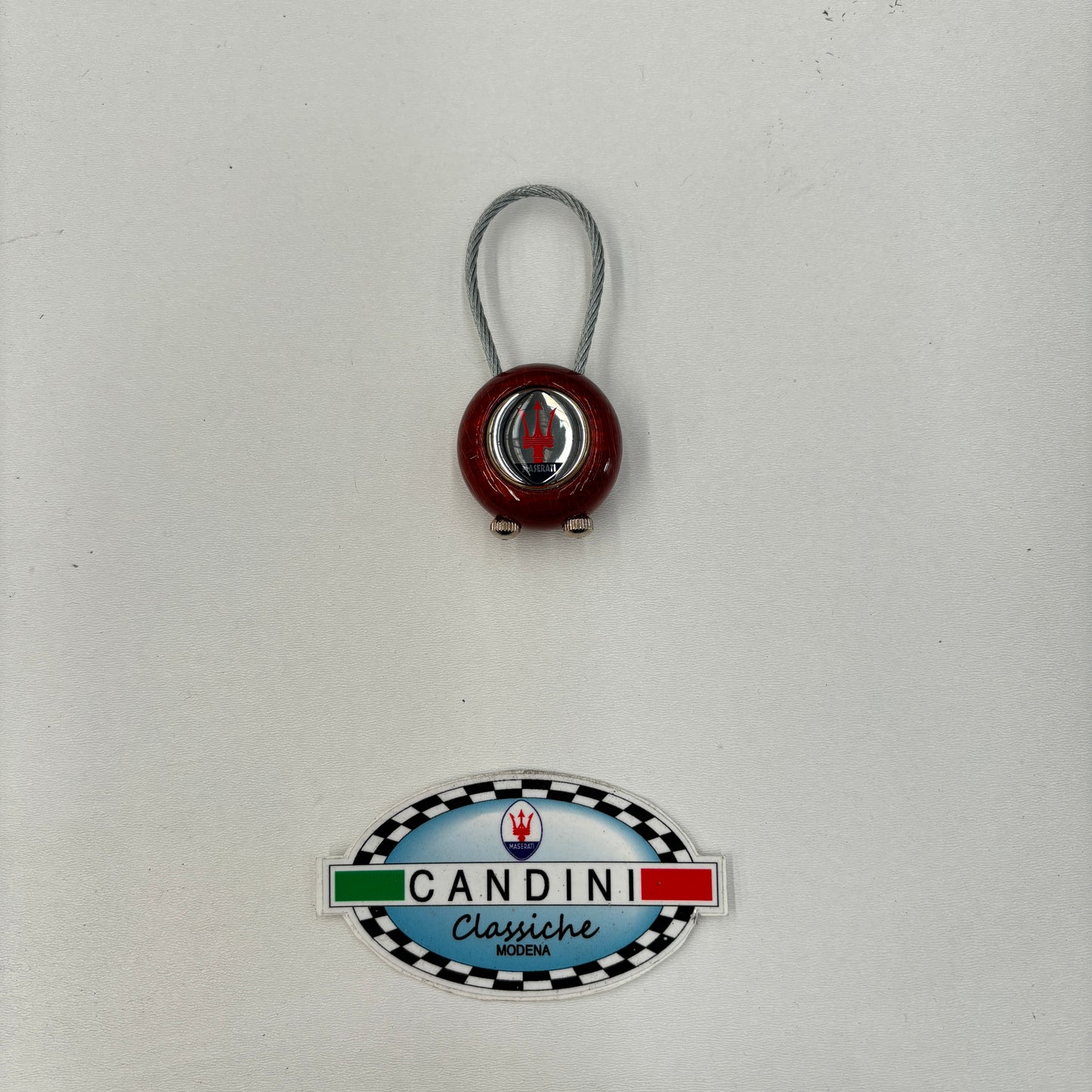 PORTACHIAVI MASERATI CON CAVETTO ACCIAIO